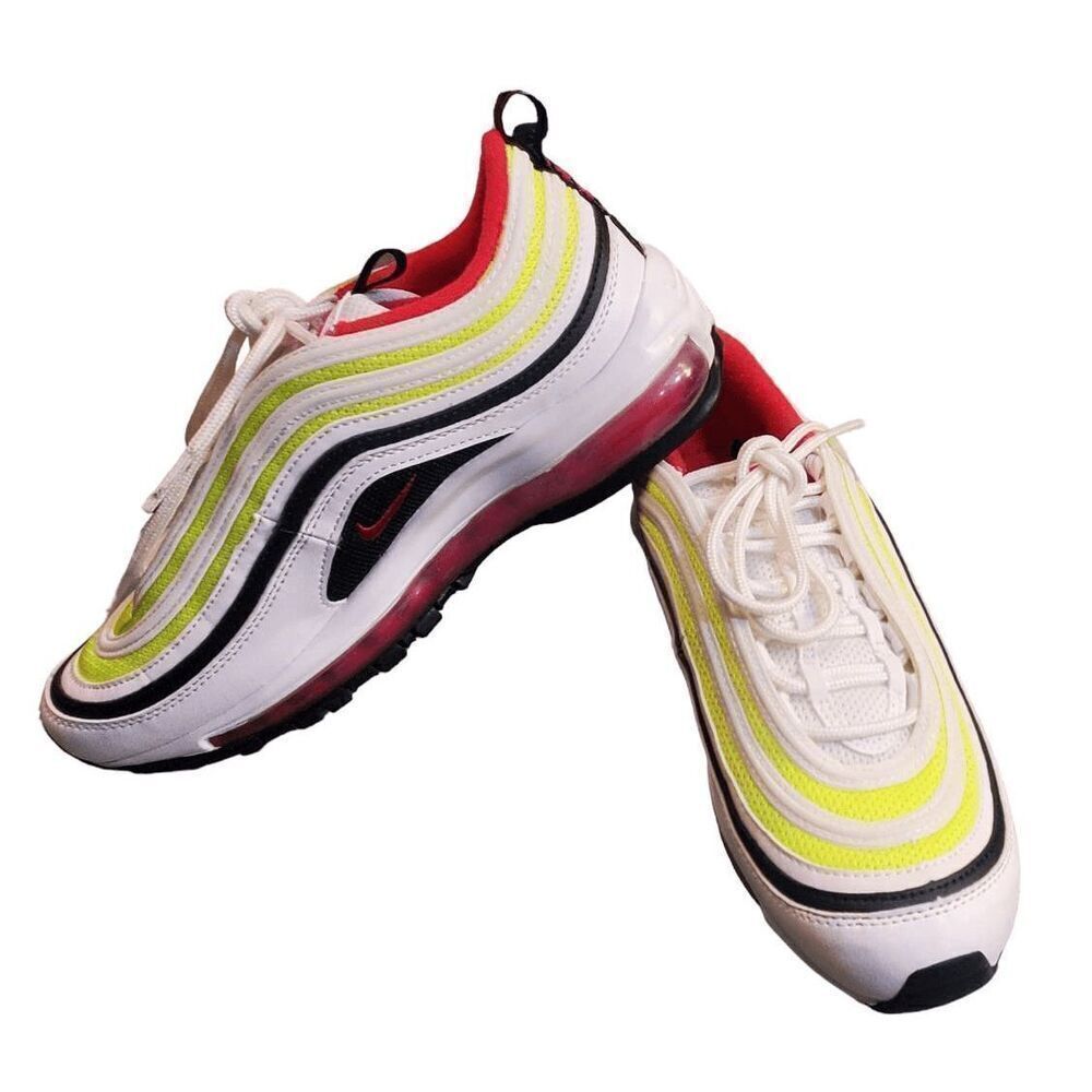 Nike Air Max 97 GS 'White Rush Pink Volt' Sneakers Shoes Size 6.5Y. NO BOX